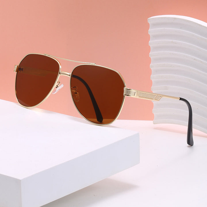 Ladies elegant aviator sunglasses with sturdy metal frame and UV protection Bowlift