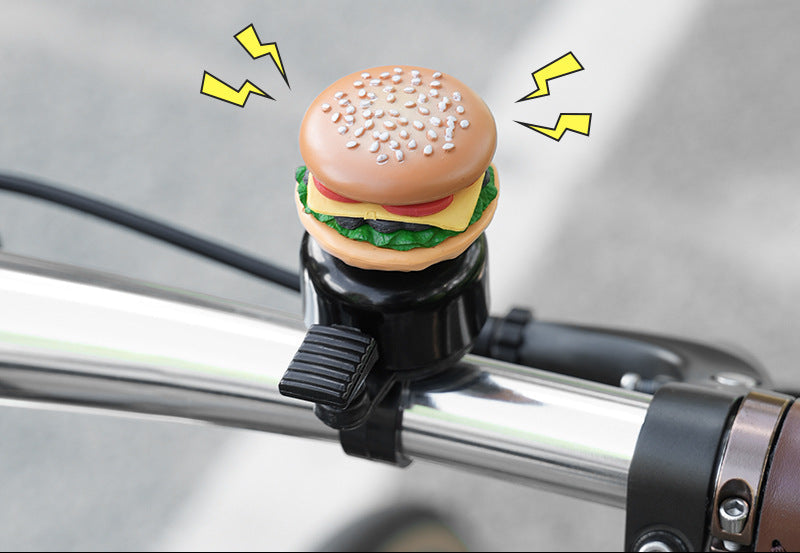 novelty handlebar bicycle bell with silicone popcorn topper and universal clamp Bowlift