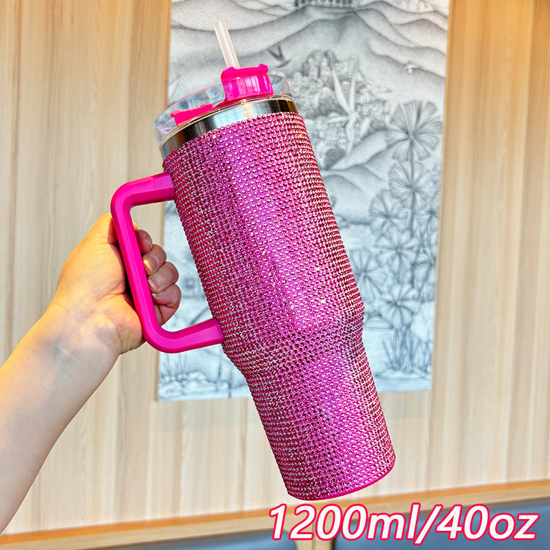 Women's Sparkling Water Bottle with Large Volume and Ergonomic Handle Bowlift