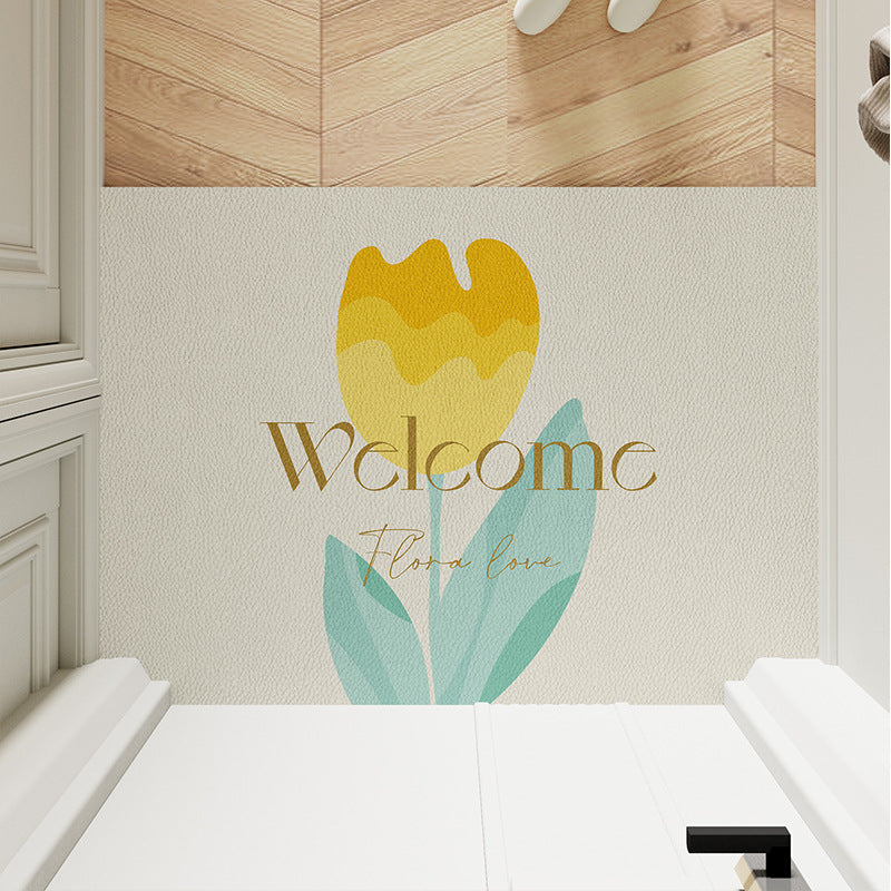 Decorative Floral Welcome Mat Bowlift