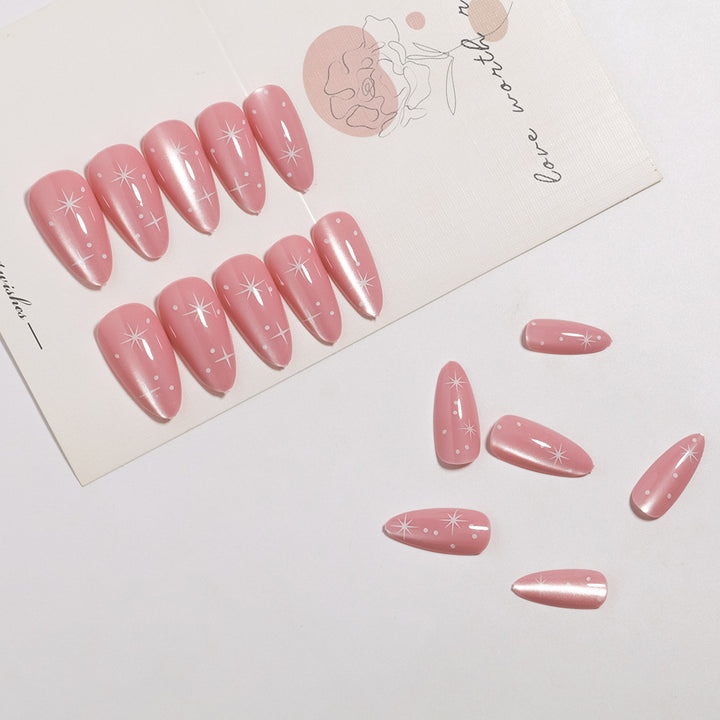 Glossy Almond-Shaped Press-On Nail Tips Bowlift