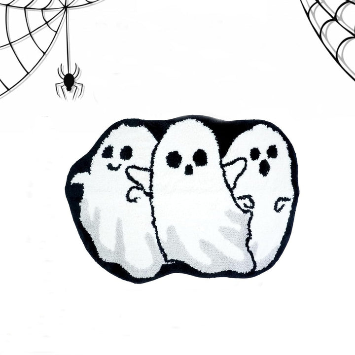 Ghost-Themed Plush Bath Mat Bowlift
