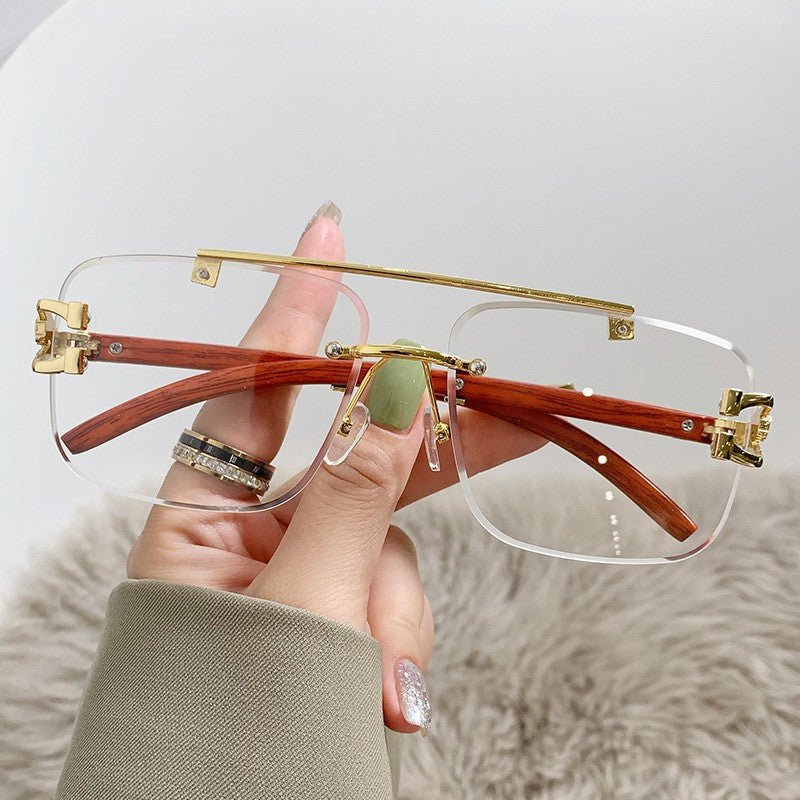 Women's Luxury Sunglasses with Wood and Metal Combination Bowlift
