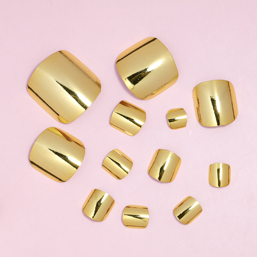 Premium Luxury Metallic Press-On Nail Set Bowlift