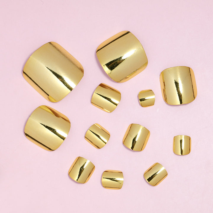 Premium Luxury Metallic Press-On Nail Set Bowlift