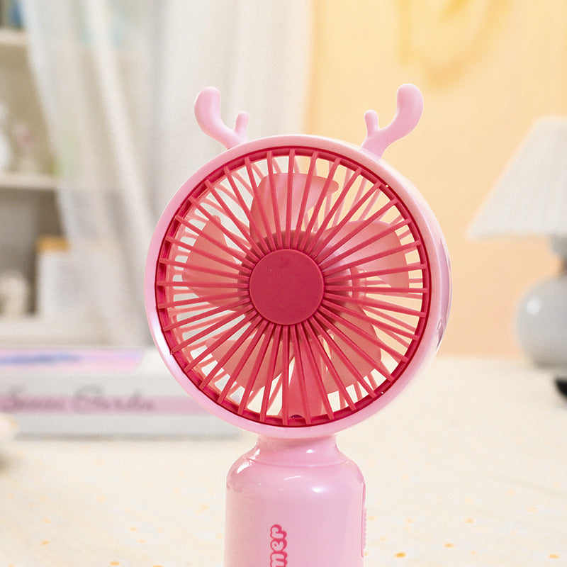 Women's Portable Hand Fan with Cute Ears Bowlift