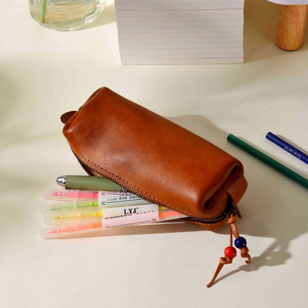 Premium Leather Pencil Case Bowlift