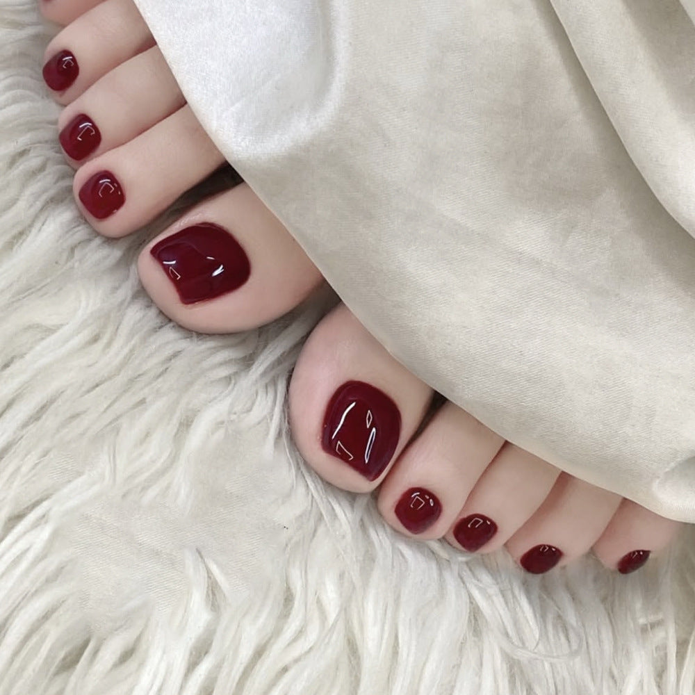 Glossy Gel Toe Nail Art Bowlift
