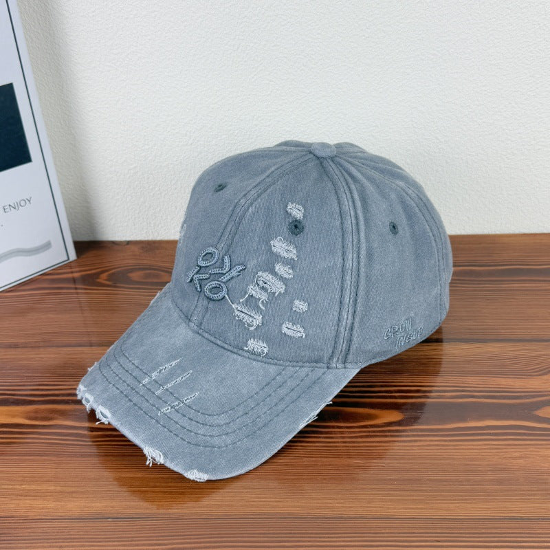Men's Distressed Casual Baseball Cap Bowlift 1784270844