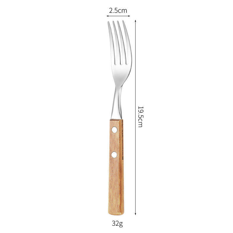 Dessert spoon with ergonomic wooden handle Bowlift