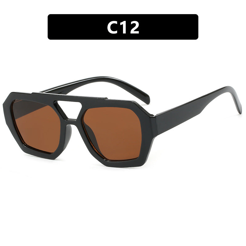 Women's geometric sunglasses made of durable plastic with polarized lenses Bowlift