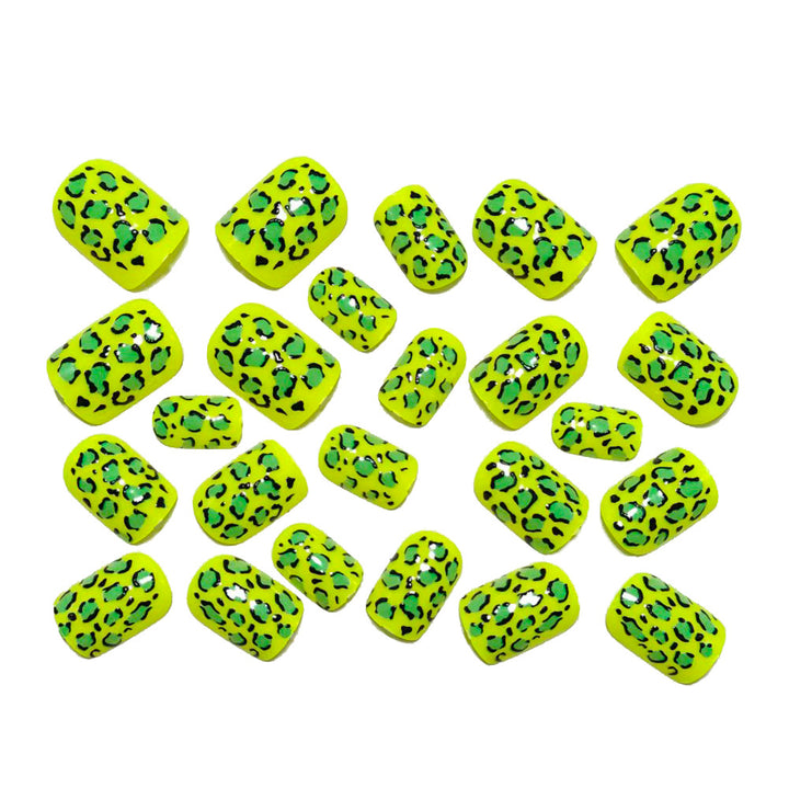 Artificial nails with animal leopard pattern Bowlift