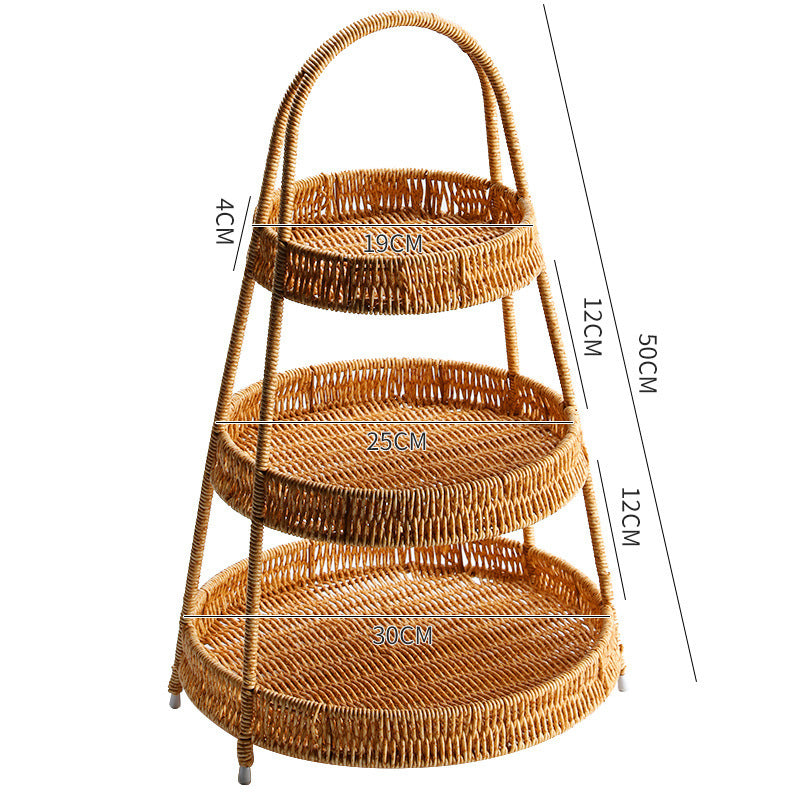Handcrafted Wicker Storage Basket Bowlift