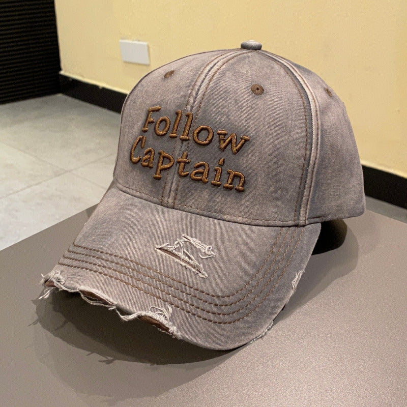 Men's Distressed Vintage Baseball Cap Bowlift