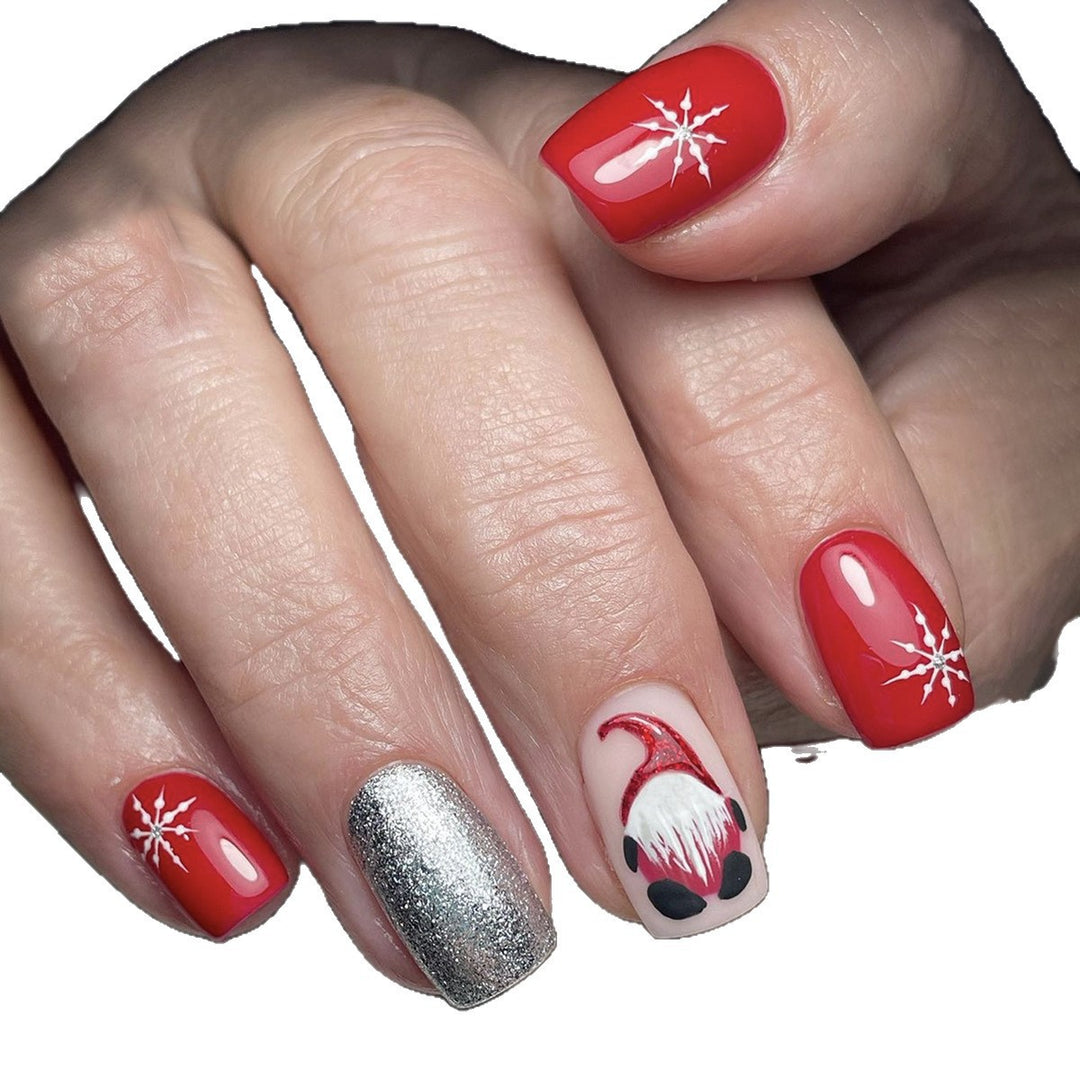 Artificial nail set with festive Christmas design Bowlift