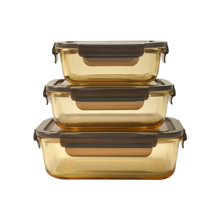 Women airtight storage box set made of glass Bowlift