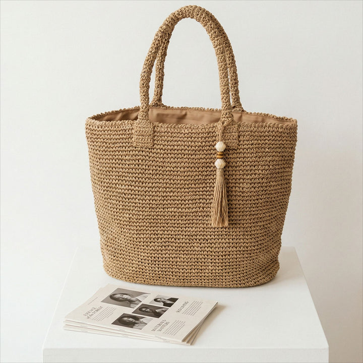 Braided natural material bag Bowlift