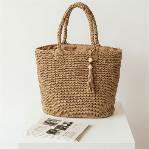 Braided natural material bag Bowlift