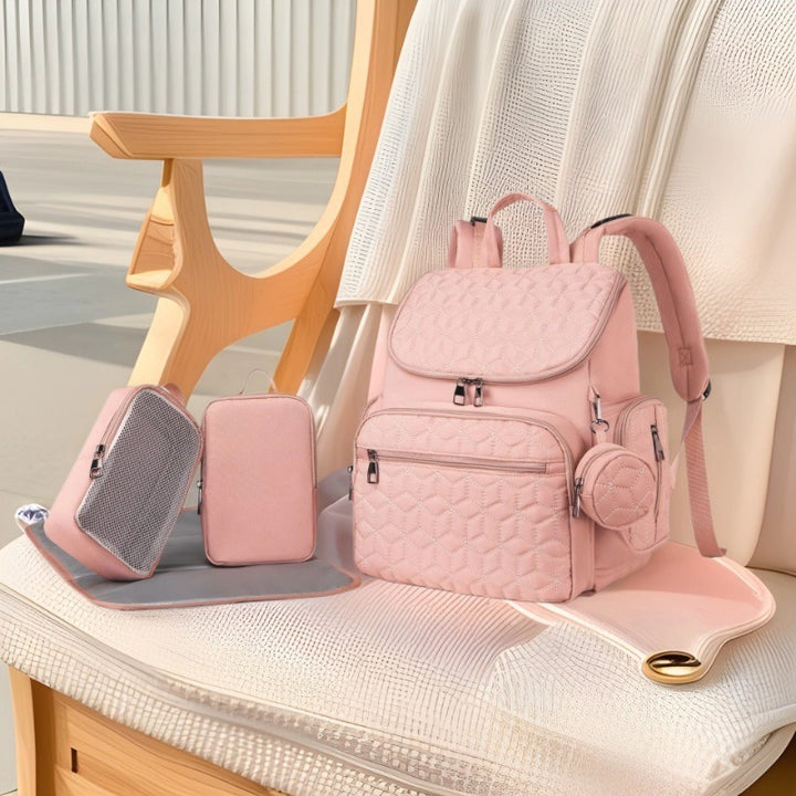 Versatile Quilted Multi-Pocket Backpack Bowlift