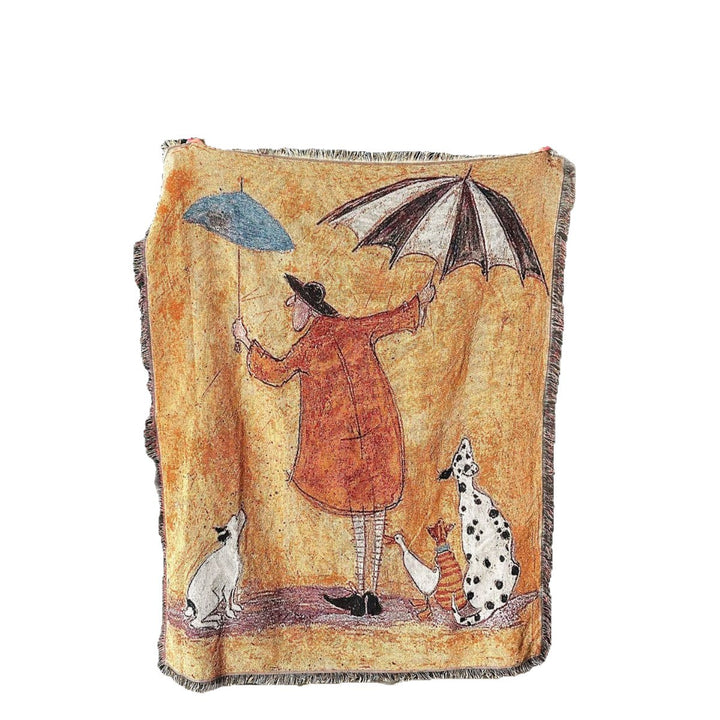 Artistic Zodiac-Themed Woven Blanket