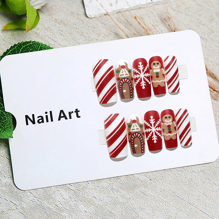 Festive artificial nails with winter motifs Bowlift