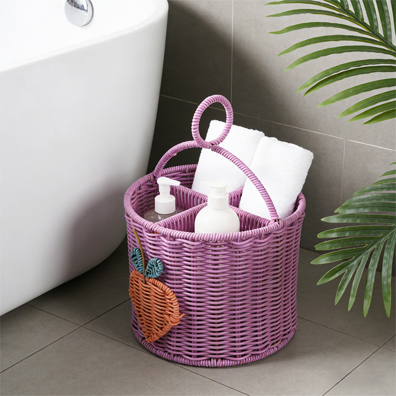 Multi-Compartment Decorative Organizer Basket Bowlift