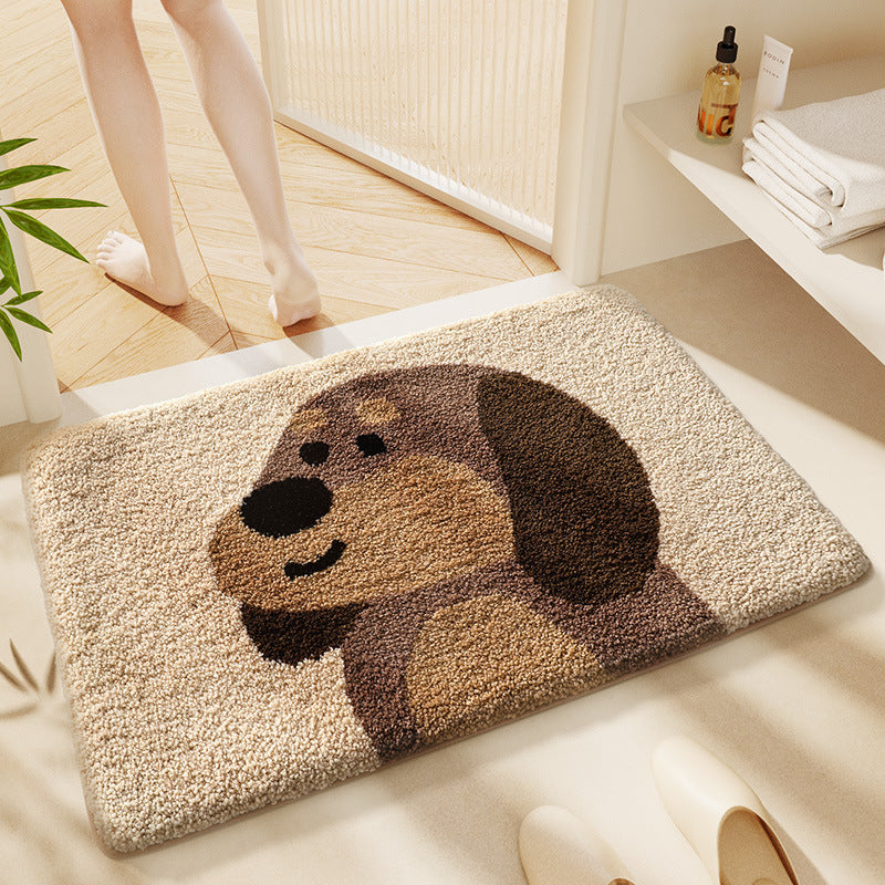 Plush Bear Theme Bath Mat