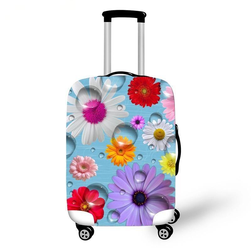Women's hardshell travel suitcase with floral design Bowlift