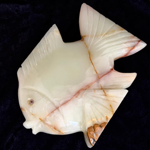 Decorative Stone Fish Sculpture