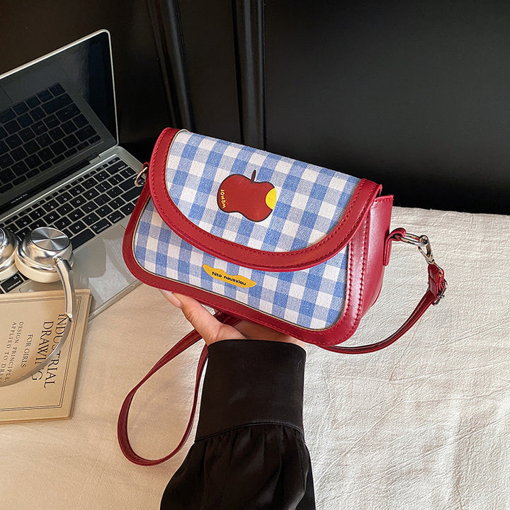 Playful Gingham Pattern Handbag Bowlift