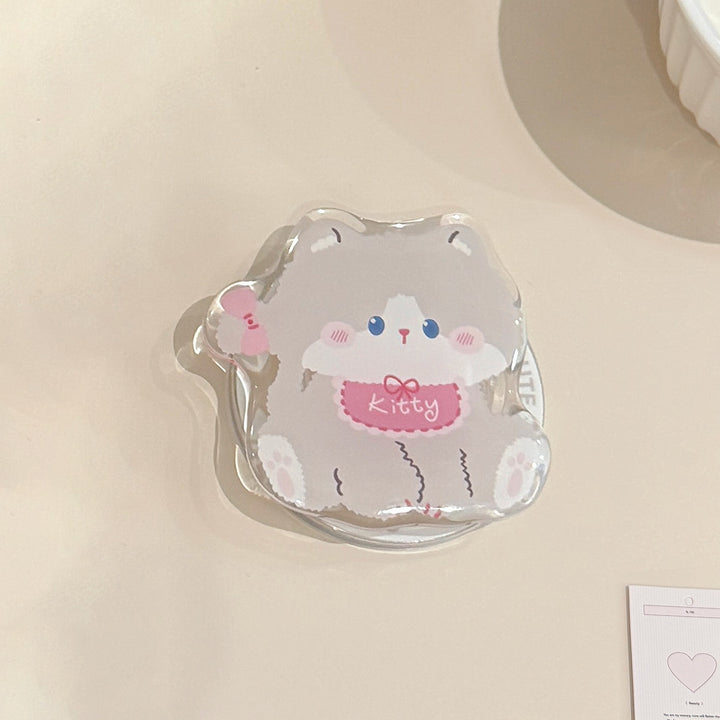 Cute Cat Motif Phone Holder Bowlift