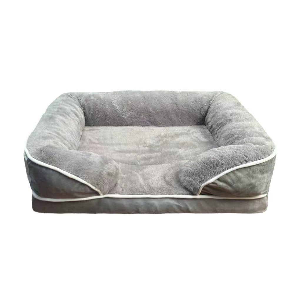 Plush Orthopedic  Lounger  Dog Bed