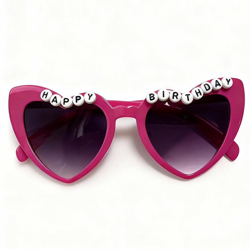 Fun Themed Heart-Shaped Sunglasses Bowlift