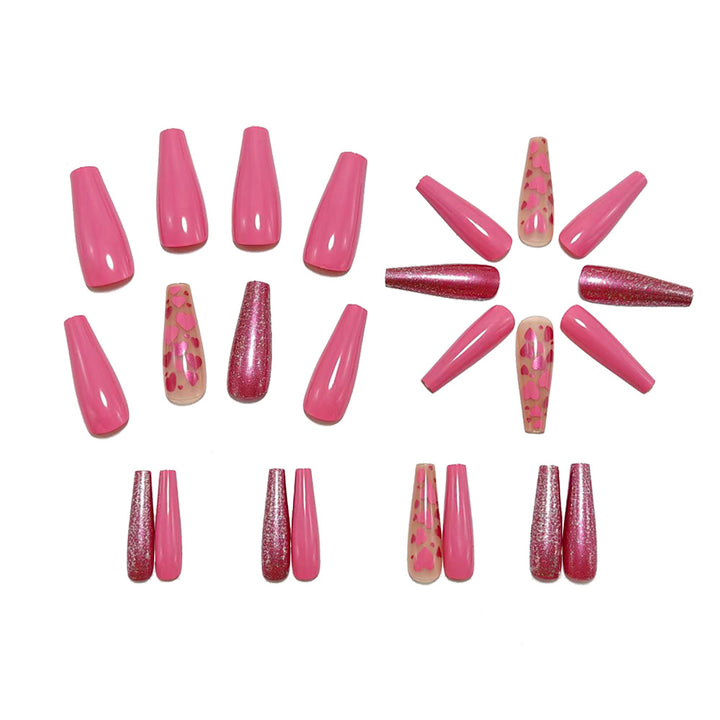 Artificial nails with enchanting heart design Bowlift