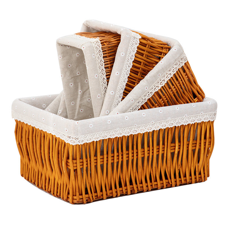 Women's decorative storage basket with charming inner lining Bowlift