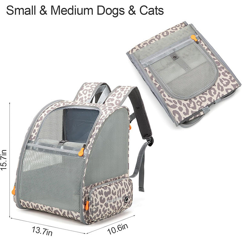 Pet Backpack with Breathable Mesh Inserts Bowlift