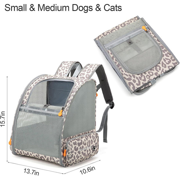 Pet Backpack with Breathable Mesh Inserts Bowlift
