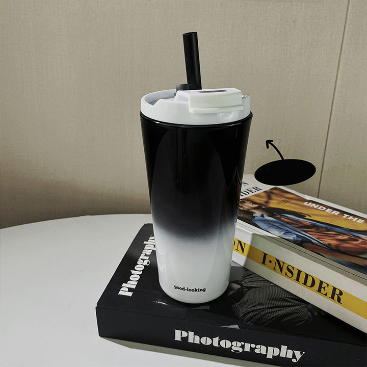 Ladies Insulated Drinking Cup with Lid and Straw Bowlift