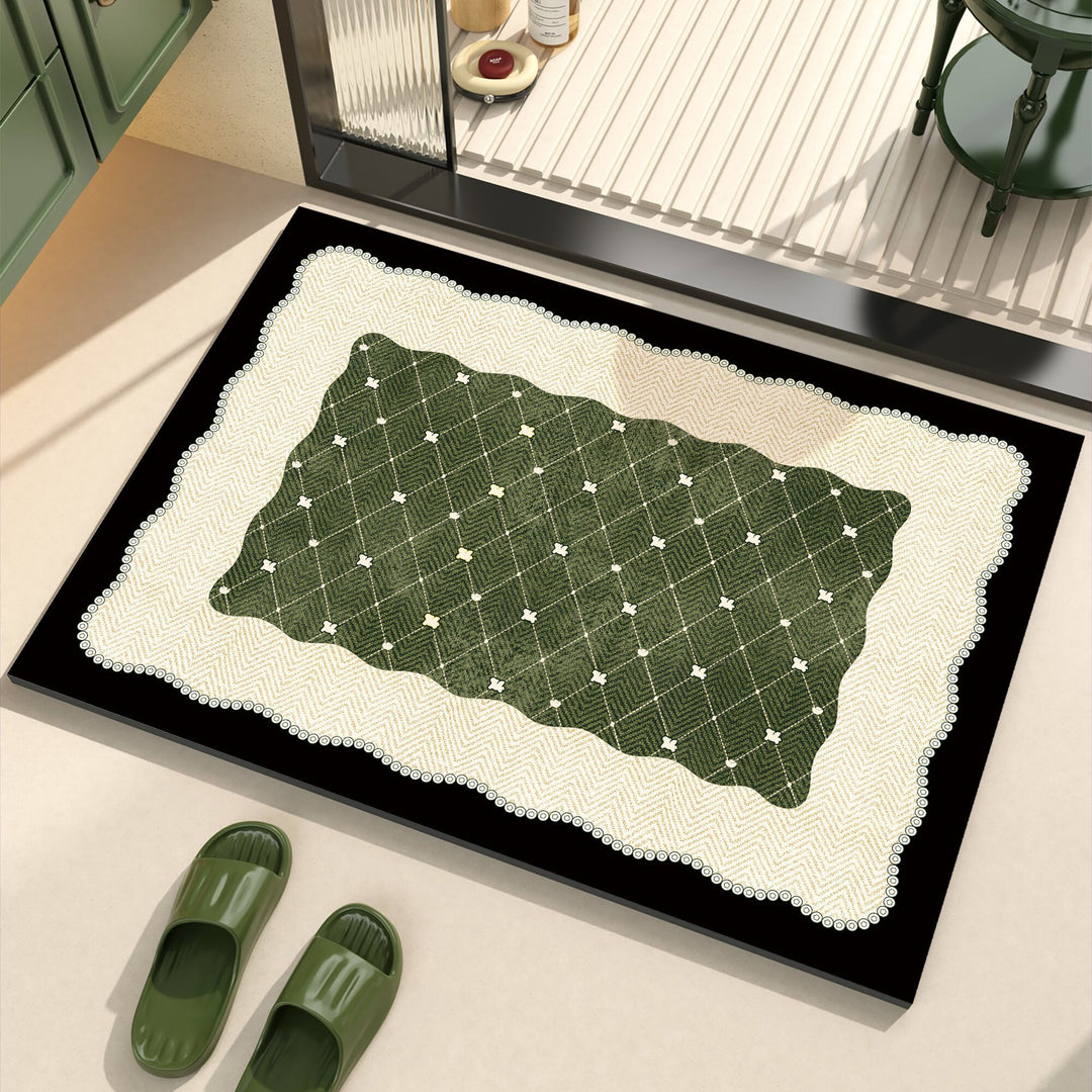 Playful dog-themed bath mat