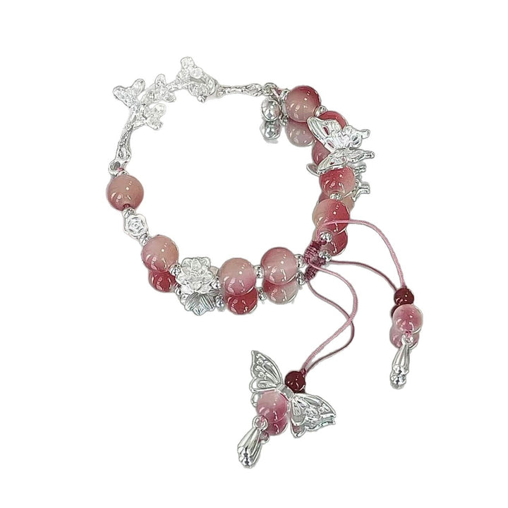 Handmade Floral Butterfly Charm Bracelet Bowlift