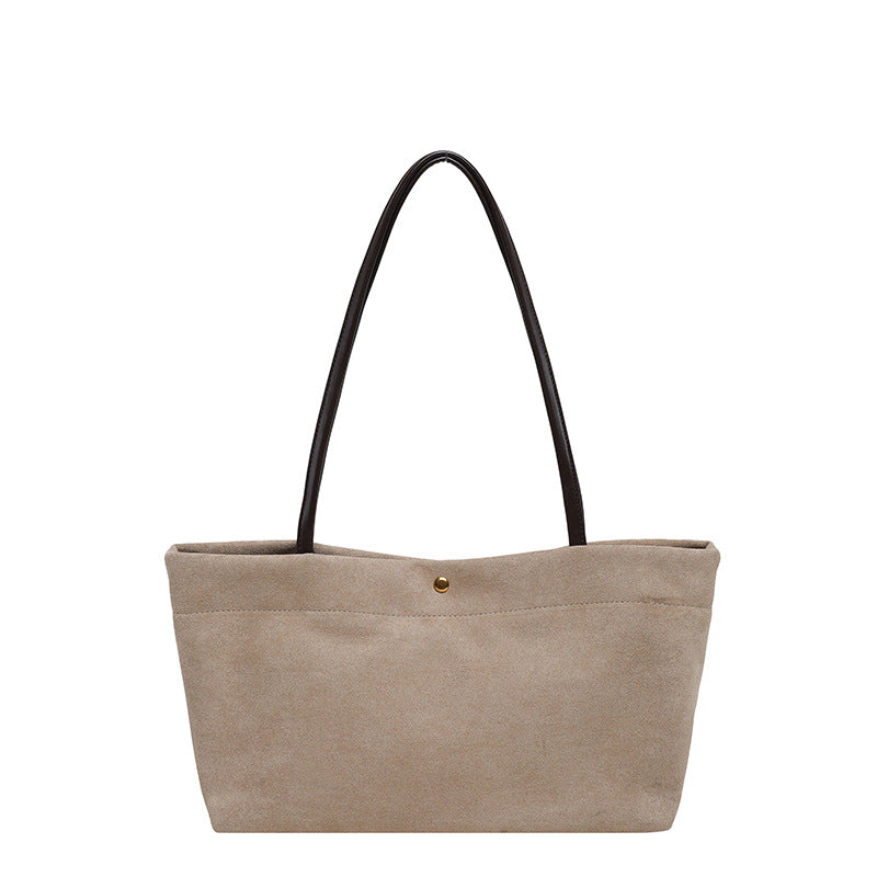 Suede Shoulder Tote Bag Bowlift