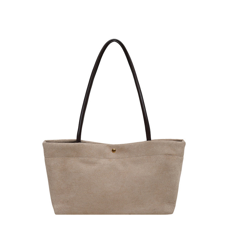 Suede Shoulder Tote Bag Bowlift