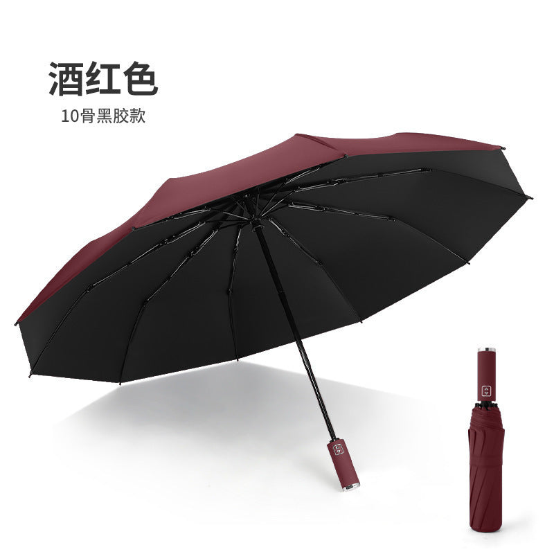 Women's Automatic Umbrella with Sturdy Plastic Handle and Robust Frame Bowlift