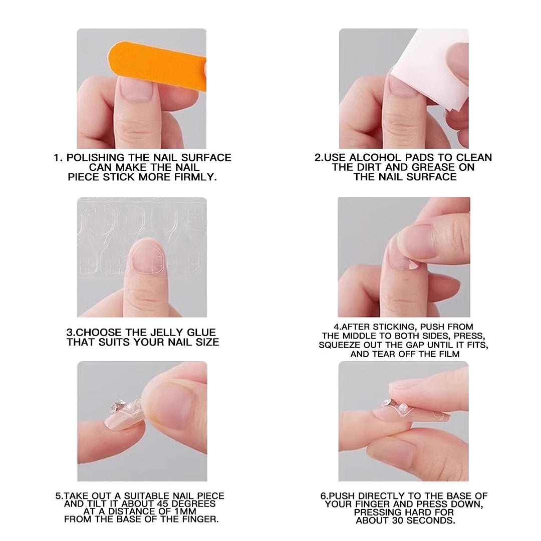 Artistic Press-On Nails Bowlift