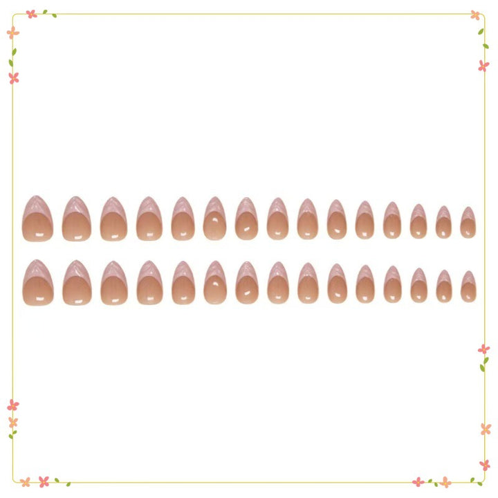 Elegant Nail Tips with French Design Bowlift