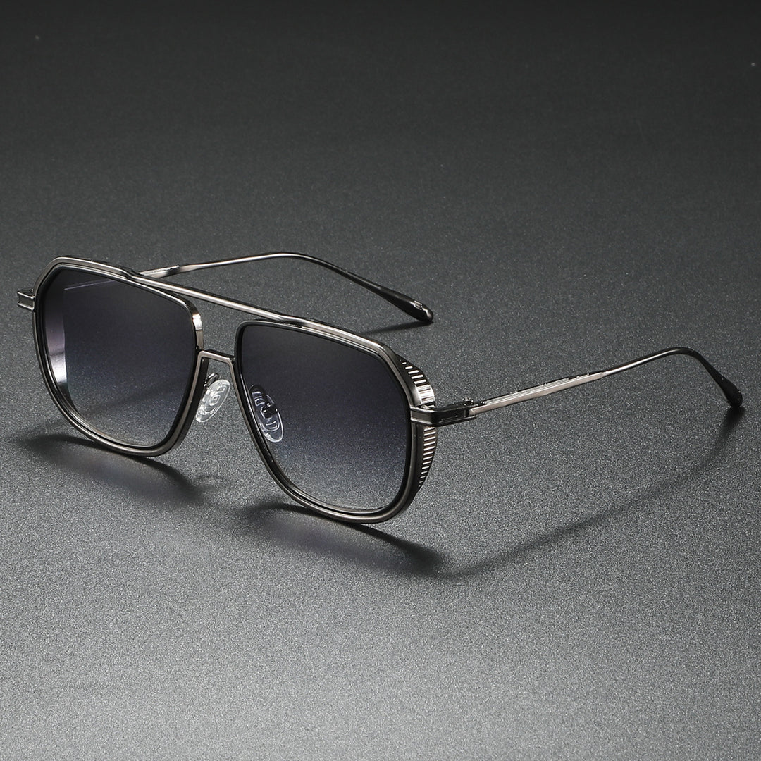 Women's Elegant Sunglasses with Angular Metal Frame Bowlift