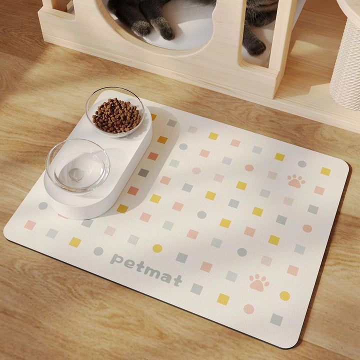Waterproof Non-Slip Pet Feeding Mat with Anti-Skid Backing Bowlift
