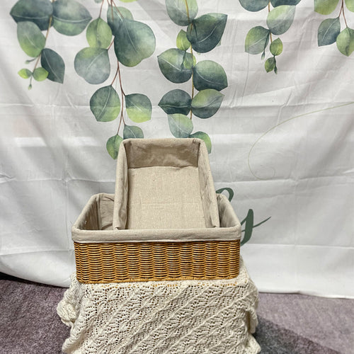 Handcrafted Rectangular Storage Basket Bowlift