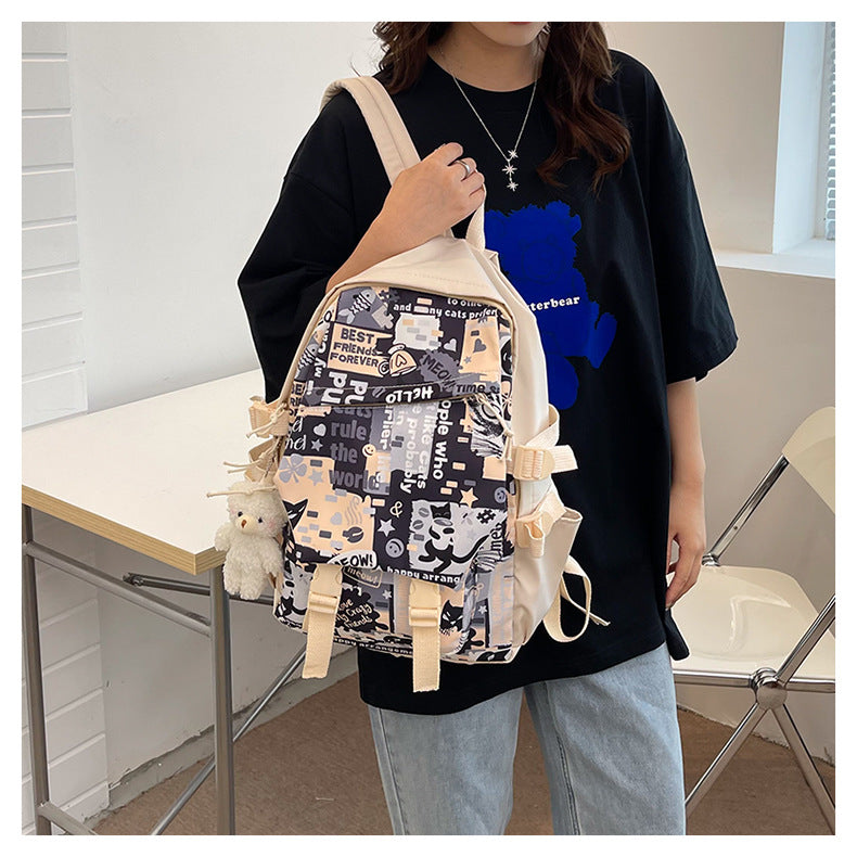 Cute Illustrated Graphic Backpack