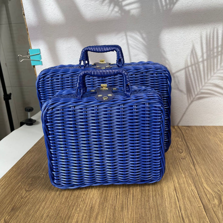 Women braided cosmetic and storage case Bowlift